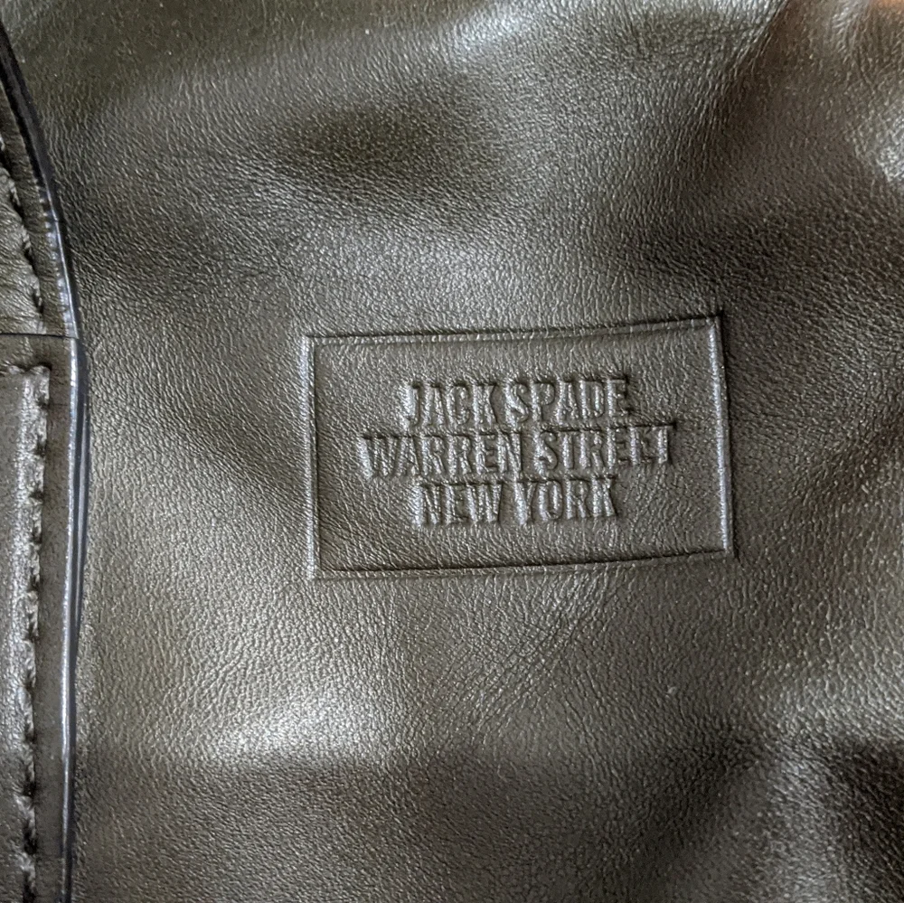 Jack Spade green leather briefcase